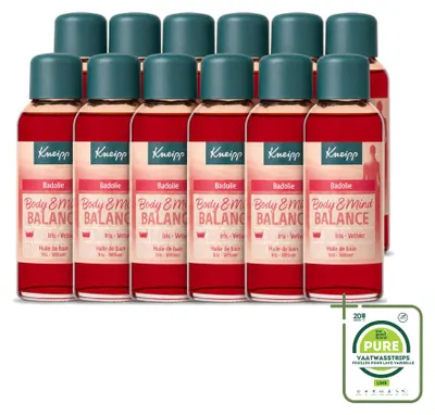 Obrázok produktu pre 12 kusov produktu Kneipp Badöl Body & Mind Balance – vôňa irisu a vetiveru – 100 ml – veľké balenie