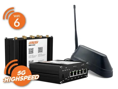 Produktbild von SELFSAT MWR 6550 5G Cat 19 WiFi 6 WLAN Router bis 3,4 Gbps inkl. SHARK 5G Antenne weiß