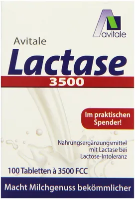 Immagine prodotto di Avitale Lactase 3500 Compresse, 100 compresse