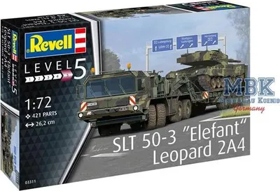 Produktbild von Revell SLT 50-3 "Elefant" + Leopard 2A4, Tank model, Montagesatz, 1:72, SLT 50-3, Leopard 2A4, Unisex, Kunststoff