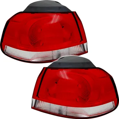 Produktbild von Rückleuchten Set für VW Golf 6 5K Limo Rot Weiß Heckleuchten TYC Rücklichter