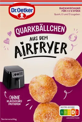 Produktbild von Dr. Oetker Quarkbällchen aus dem Airfryer Backmischung Packung 420g