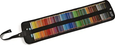 Produktbild von Polycolor- Stiftetasche schwarz - gefüllt mit 72 Polycolor- Farbstiften, Radiergummi und Anspitzer