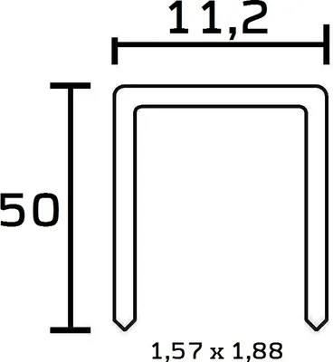 Produktbild von KMR Klammern Q 11,1 50H/GALV CP Z VE=4320