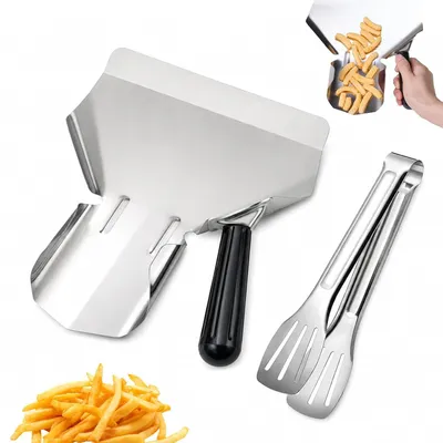 Productafbeelding van Roestvrijstalen spatel, 30 cm, geschikt voor het omdraaien van friet