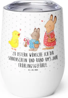 Produktbild von Mr. & Mrs. Panda thermosbecher Ostern Geschenke - Weiß - Geschenk, Frühling, kaffee tasse, Ostergrüße, Hase, glühwein, Thermobecher, Edelstahlbecher, Ostereier, Osterhase