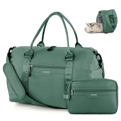 Produktbild von Reisetasche für Damen und Herren, 44.5x20x28 cm Handgepäck Reisetasche Wasserdicht, mit Schuhfach & Nassfach, Sporttasche, für Reisen, Sport & Fitness
