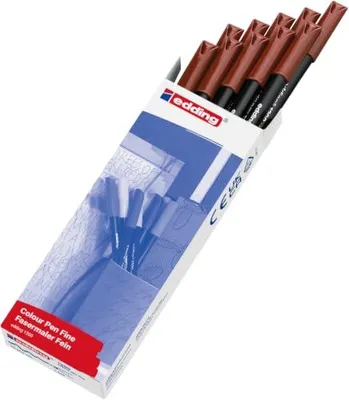 Productafbeelding van Edding 1200-07, 1 kleur/kleuren, Bruin, 1 mm, Zwart, Bruin, Rond, 1 stuk