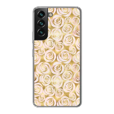 Produktbild von MuchoWow® Handyhülle Schutzhülle Hülle für Samsung Galaxy S22 Plus Marmor - Gold - Rosen - Muster Silikon Softcase Handy Hülle - Schutzabdeckung
