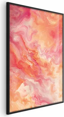 Produktbild von Posterpapier Poster - Fiery Colors - dynamic shapes in fire and pink tones 29.7x42 cm Muster a-H-10042-ao-a