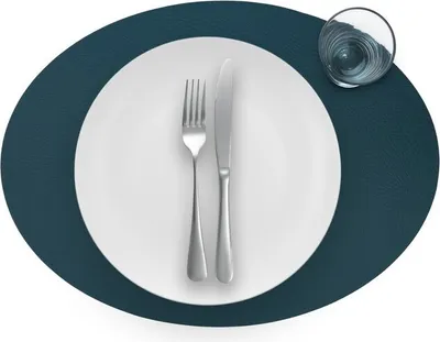 Produktbild von Tischset Oval - Gerecycelt Leer - 28,5 x 43,5 cm - 4 Stück - Grape