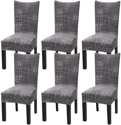 Produktbild von Universal Stretch Stuhlhussen 6er Set Stuhlbezug für Stuhl Esszimmer Nordischen Stil