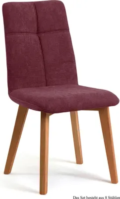 Produktbild von Esszimmerstuhl (8er-Set) Dillian 47x92x60 Eiche geölt/Marsala