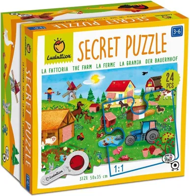 Produktbild von Ludattica Das Geheimnis Des Bauernhof-puzzles 24 Stücke Mehrfarbig Mehrfarbig One Size