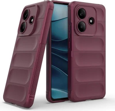 Produktbild von Handy Hülle für Xiaomi Redmi Note 14 5G Grip Case Cover Schutzhülle Softgrip Farbe: Burgunder Rot