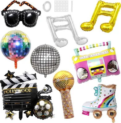 Produktbild von Discobal-Set mit 9 Stück – Ballons – Disco-Party – Dekorationsballons