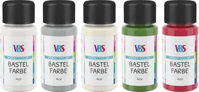 Produktbild von VBS Bastelfarben-Set "Warm Xmas", 5 x 50 ml