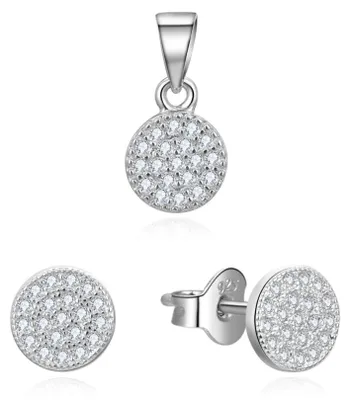 Immagine prodotto di Set di gioielli glitterati con zirconi AGSET358 (ciondolo, orecchini)