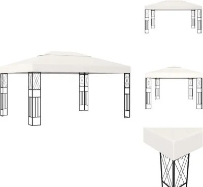 Obrázek produktu pro vidaXL Pavilon 3×4 m krémová látka - Pavilony a párty stany