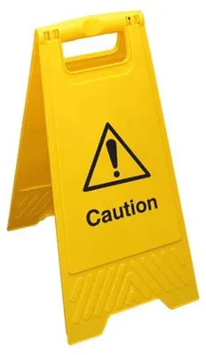 Imagen del producto de Letrero de advertencia para el suelo, color amarillo, rectangular, de 40 x 30 cm, para garantizar la seguridad