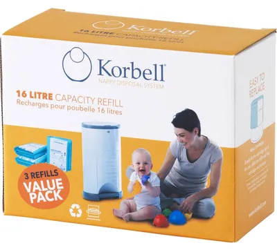 Imagen del producto de Bolsas de recambio para cubo de pañales - 16 litros - 3 unidades - Perfumadas
