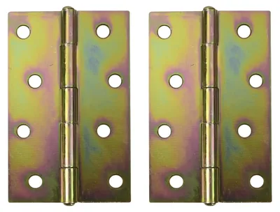 Productafbeelding van Scharnieren, 102 x 60 mm, 2-delige set, verzinkt, inclusief 16 schroeven