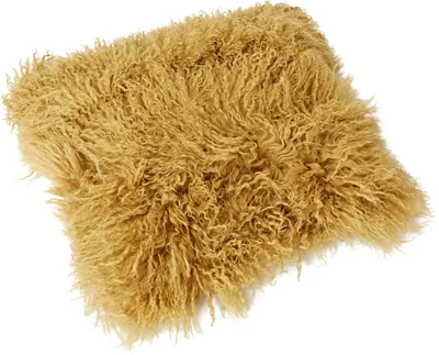Produktbild von Tibetlamm Kissen Kissenbezug (ohne Inlet) JAY18 Ocker/Ggold 40x40cm