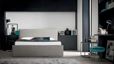 Produktbild von Italienische Möbel Design Bett Schlafzimmer Betten Leder Hotel Luxus Polster Neu