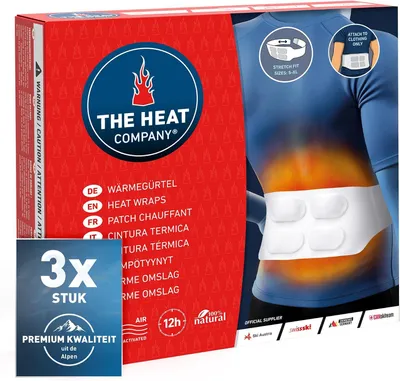 Productafbeelding van HEAT COMPANY heat wraps - 3 pieces - EXTRA WARM - 12 hours of cozy warmth - ready to use immediately - air-activated - pure natural