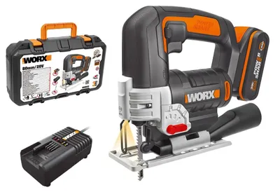 Produktbild von WORX WX543, Oberer Griff, Schwarz, Orange, Akku, 18 V