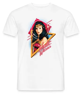 Produktbild von Spreadshirt Wonder Woman 1984 Porträt Männer T-Shirt, S, Weiß