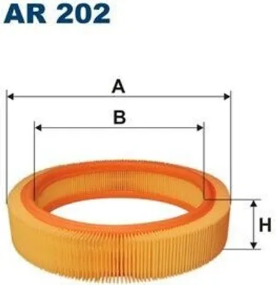Produktbild von FILTRON Luftfilter Filtereinsatz Ø 262 mm, ID 204 mm, H 52,5 mm