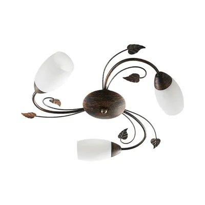 Produktbild von Lindby Deckenleuchte Stefania, 3-flg., Ø 46 cm, schwarz/gold