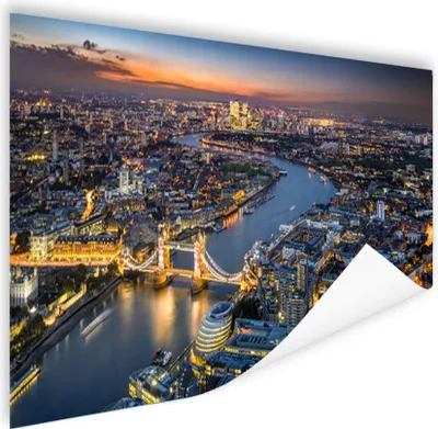 Produktbild von MuchoWow® Poster Sonnenaufgang - London - Skyline 150x75 cm - ohne Rahmen