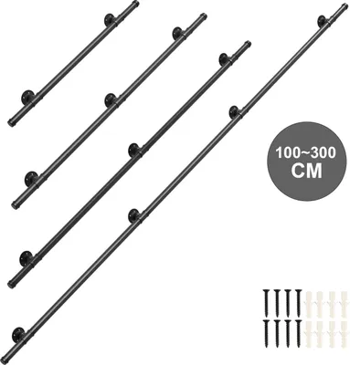 Produktbild von Hengda Handlauf, Geländer 200cm,Wandhalter,Treppengeländer mit  Pfosten Brüstung Wandhalter Geländer und Handläufe