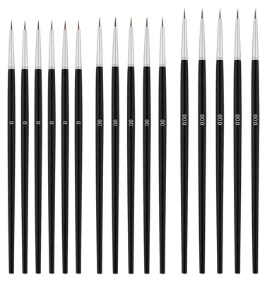 Produktbild von 30 Stück Feine Pinsel Set, 3 Größen Modellbau Pinsel mit Feiner Spitze Feine Detail Pinsel Set Kleines Pinselset Künstlerpinsel Set Miniaturpinsel für Basteln, Aquarell, Gesichtsbemalung