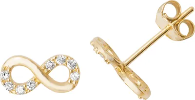 Image de Boucles d'Oreilles Femme Or 375/1000 avec Oxyde de Zirconium - 4mm*8mm; TRS27088