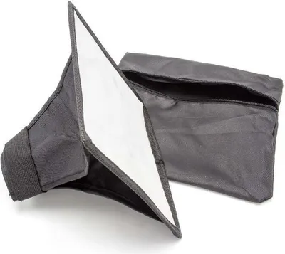 Produktbild von vhbw Softbox-Blitz-Diffusor kompatibel mit Canon Speeddlite 220EX, 380EX, 420EX, 300EZ, 320EX, 270EX Blitz, Kamera - Kunststoff Schwarz, 16 x 20,5 cm