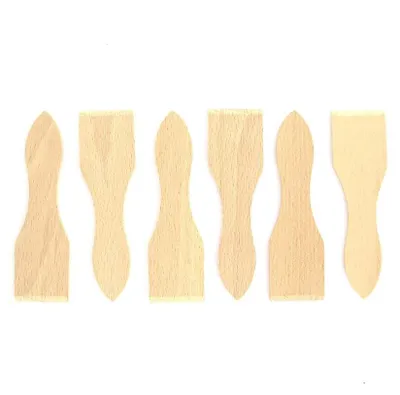 Image de Lot de 6 spatules à raclette en bois 13 cmFackelmann