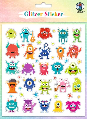 Produktbild von URSUS Glitzer-Sticker Fun Motiv 05