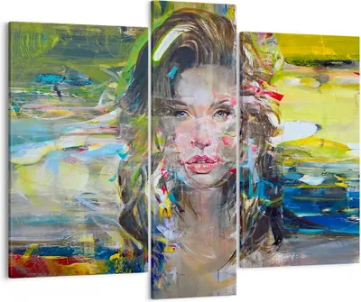 Produktbild von Bild auf Leinwand - Leinwandbild - frau modern - 95x80cm - Wand Bild - Wanddeko - Wandbilder - Leinwanddruck - Bilder - Kunstdruck - Wanddekoration - Leinwand bilder - Wandkunst - CB95x80-3473