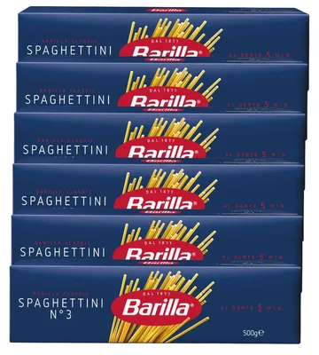 Image de Barilla Spaghettini numéro 3 pâtes de blé dur 500g pack de 6