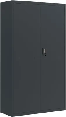 Obrázek produktu pro Kovová skříň, šatna, kov, úložný nábytek, garáž, kancelář, antracitová barva, rozměry 105 x 40 x 180 cm, ocel
