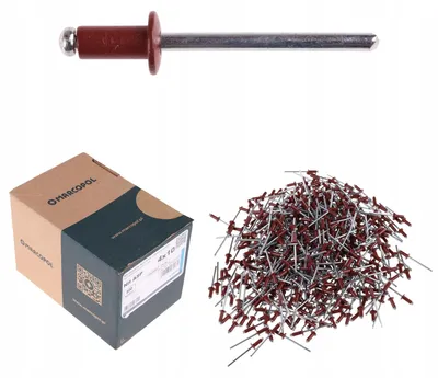 Obrázok produktu pre Trhacie nity 4x10 mm červené RAL 3009, 500 kusov