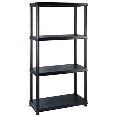Immagine prodotto di Scaffale a 4 Ripiani Nero 183x30,5x130 cm in Plastica