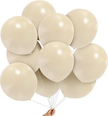 Produktbild von Grosse Luftballons 18 Zoll 10 Beige Reuze Luftballons für Babyshower und Hochzeitsdekoration