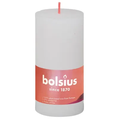 Produktbild von Bolsius Rustikale Stumpenkerzen Shine 8 Stk. 100x50 mm Wolkenweiß