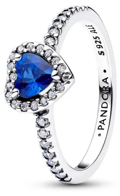 Produktbild von PANDORA Damenring aus 925er Silber, Timeless, blauer Kristall