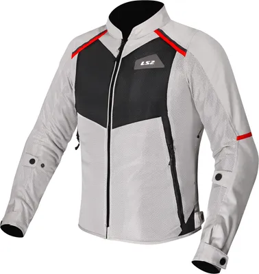 Produktbild von LS2 Breeze Damen-Motorrad-Textiljacke, grau/schwarz, L