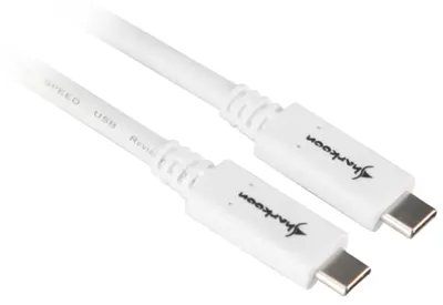 Productafbeelding van USB 3.2 Gen 2 kabel, USB-C connector > USB-C connector (wit, 0,5 meter)